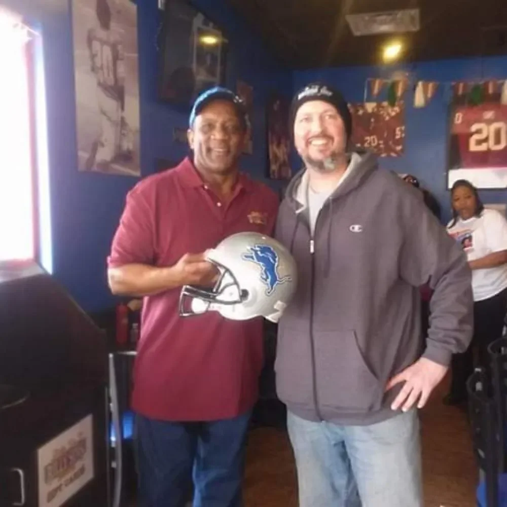 Billy Sims autographed brand new Wilson football.